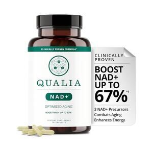 Qualia NAD Supplement —Clinically Proven to Boost NAD+ up to 67%. 1 Month Supply